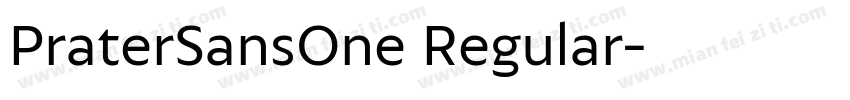 PraterSansOne Regular字体转换